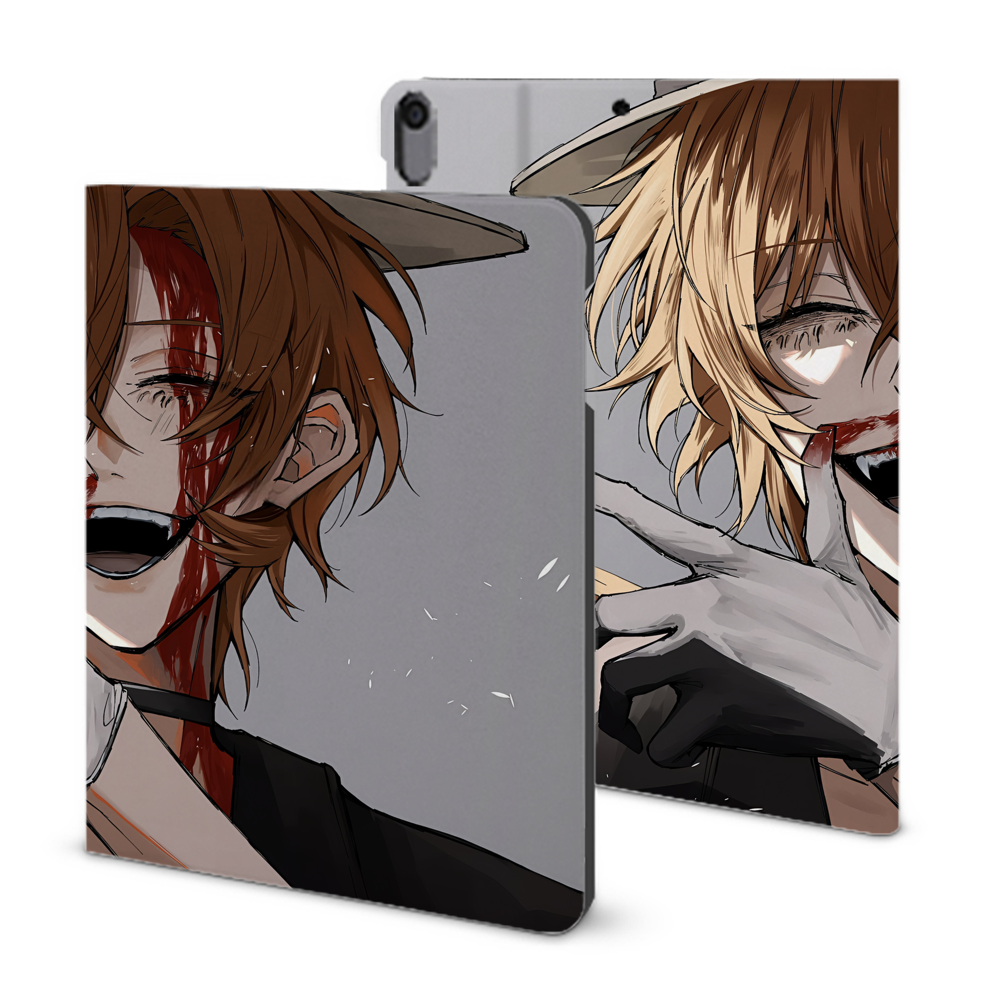 （画像用） 文豪ストレイドッグス Bungo Stray Dogs IPad ケース ブック型 PUレザー TPU 耐衝撃 軽量 薄型 ペン収納なし 全面保護 IPad 各モデル対応